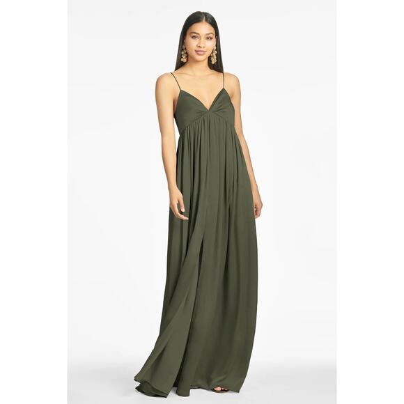SACHIN + BABI - NWT- JESSICA GOWN-EMPIRE WAIST SEAM- MOSS GREEN SZ:14 RET$285 - Picture 2 of 5